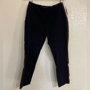 A New Day High Rise Slim Fit Stretch Ankle Pants, size 14, Black w/ Stripes